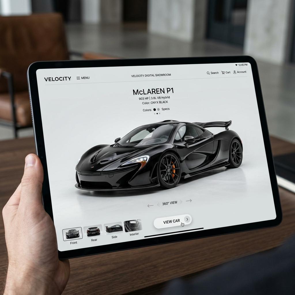 Digital Showroom UI Mockup